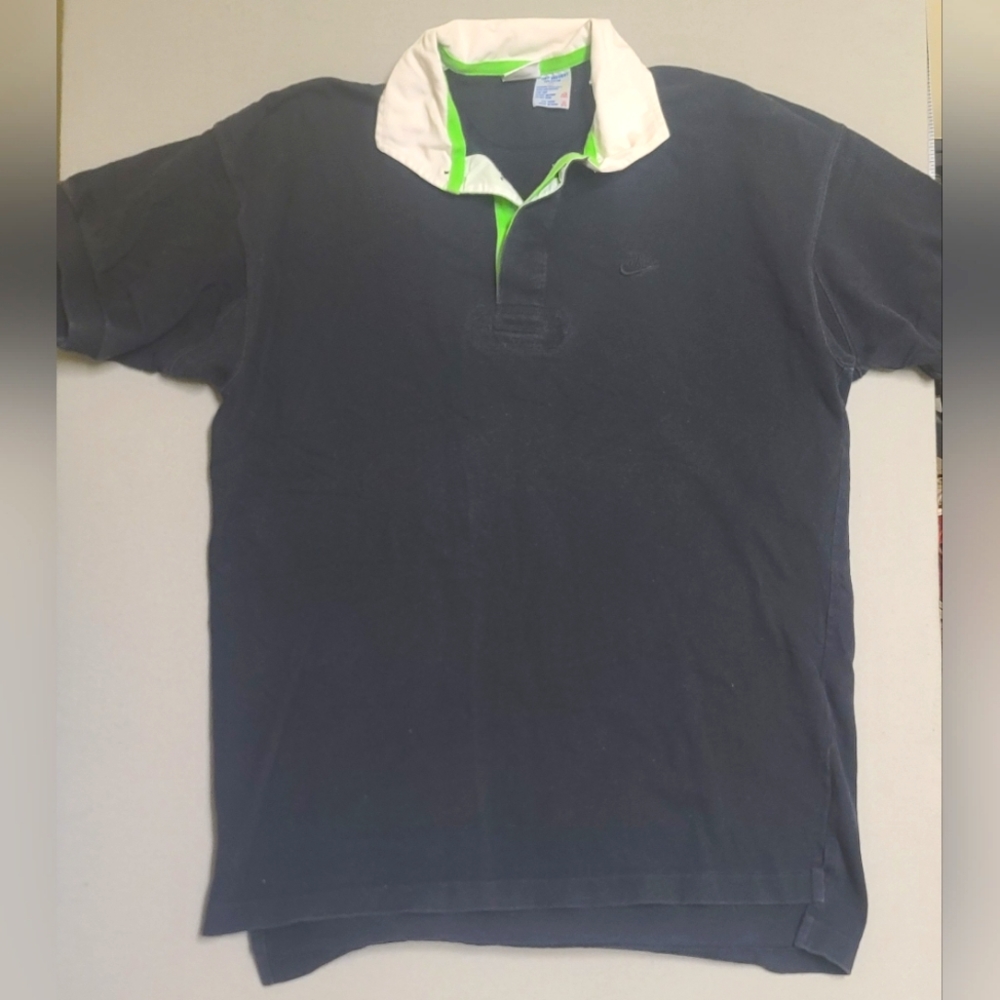 Nike Men's Shirt Size L Black Polo Vintage